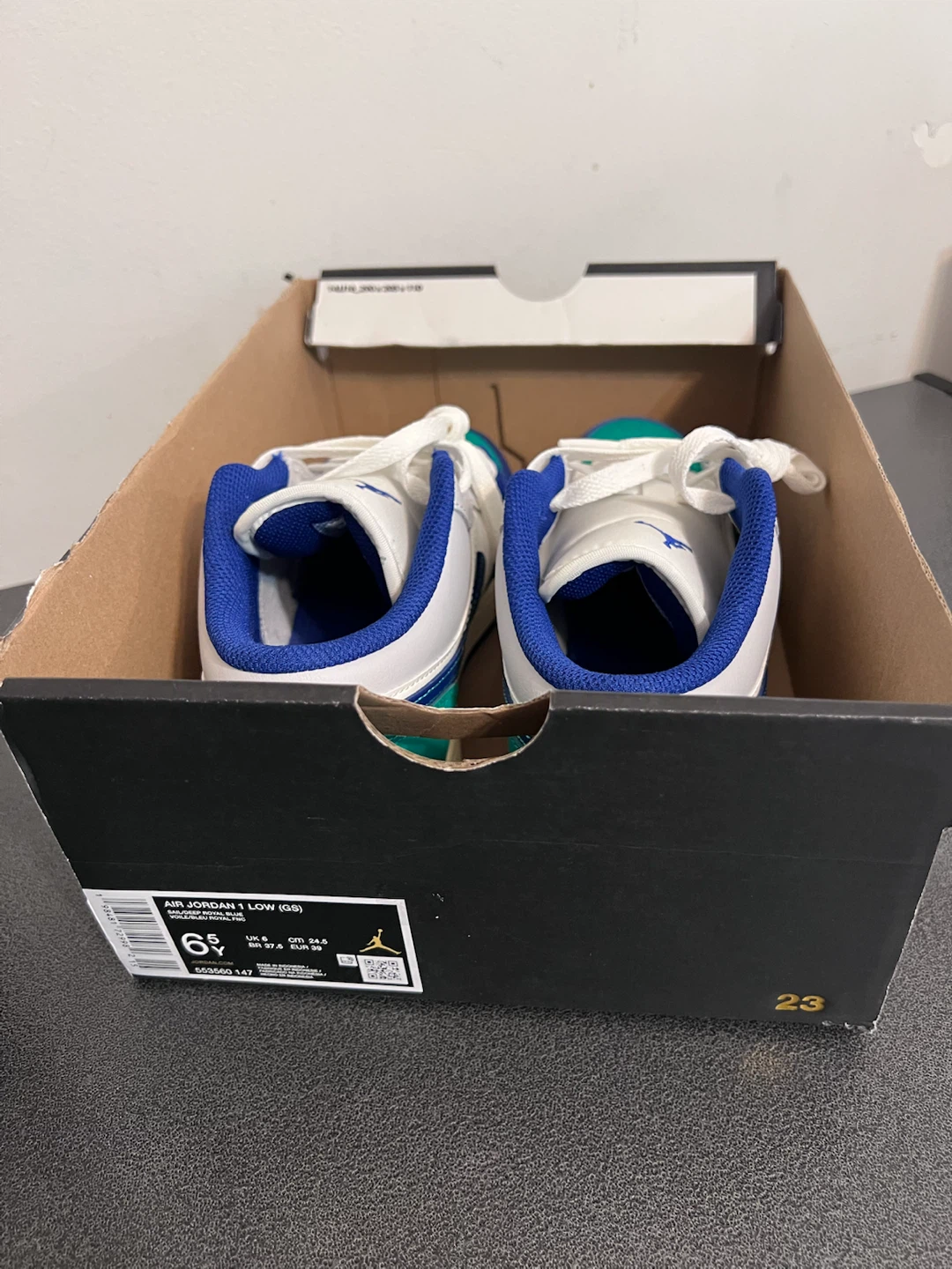 🔥 NEW Jordan 1 Low – Sail / Deep Royal Blue / Stadium Green 🔥 - photo 2