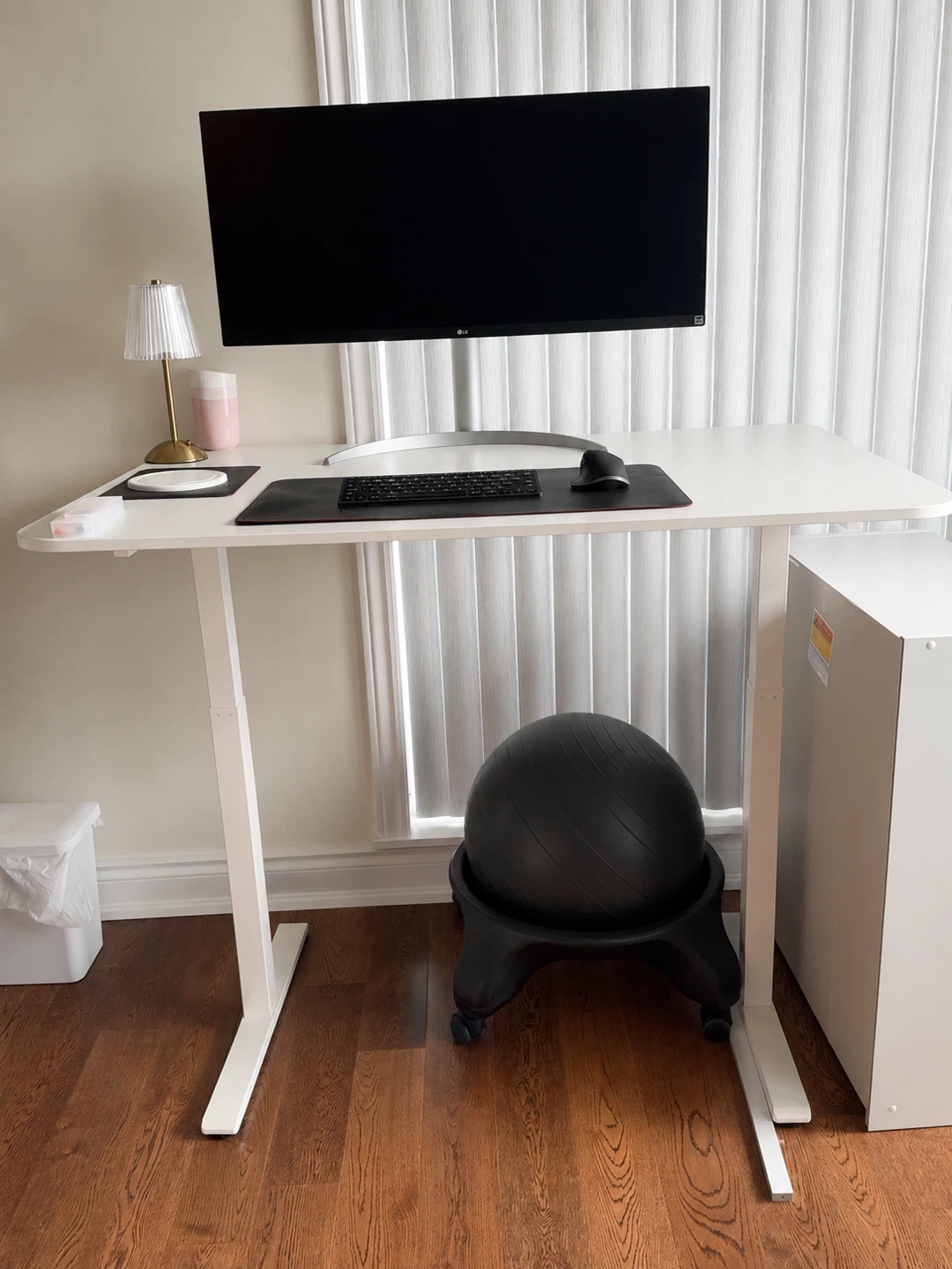 White Electric Standing Desk
