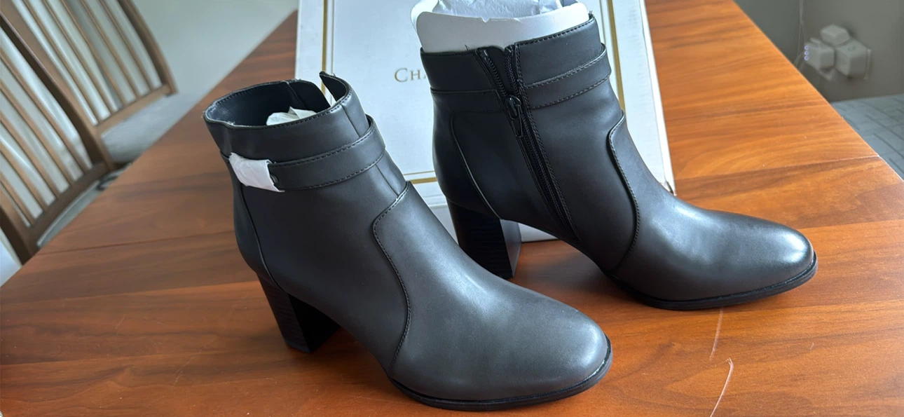 Charter Club Black Faux Leather Ankle Boots - photo 2
