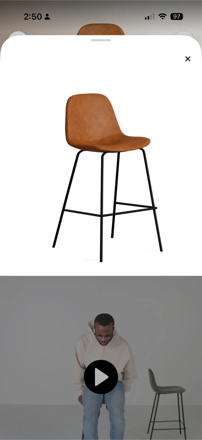 AllModern Kody Vegan Leather Bar & Counter Stools (Set of 2) - photo 2