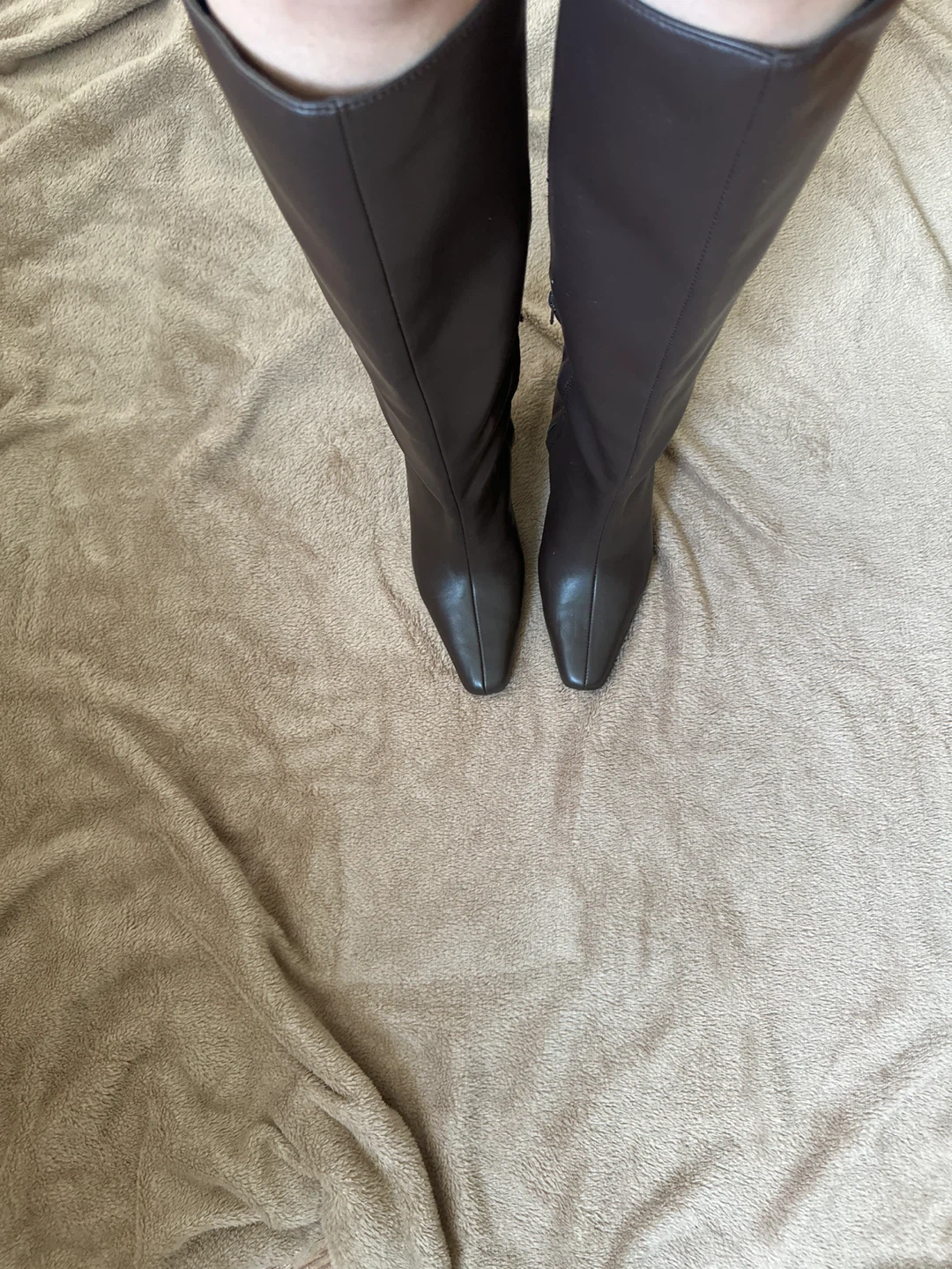 Brown Knee-High Boots with Heels - photo 2