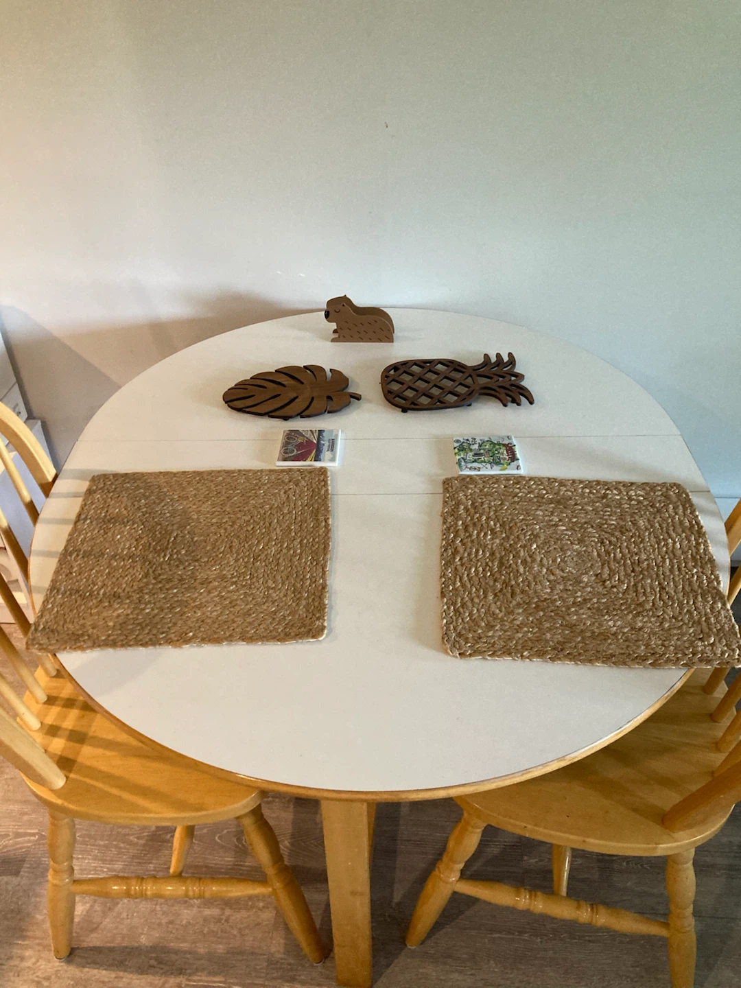 MOVING SALE : Foldable Wood Dining Table with 4 Chairs