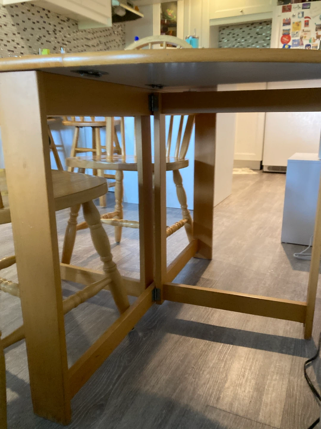 MOVING SALE : Foldable Wood Dining Table with 4 Chairs - photo 4