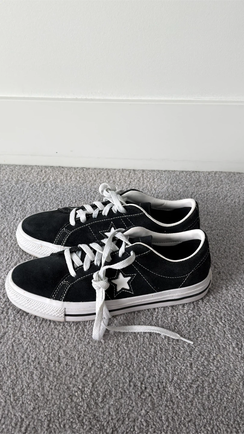 Converse One Star black suede sneakers - photo 2