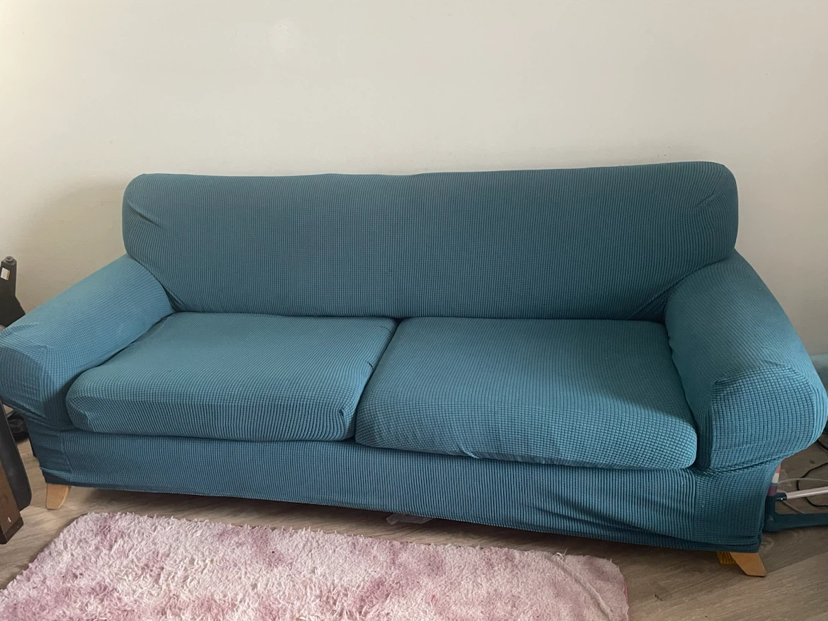 Blue Cover 4 seater sofa Great Condition (Moving sale)