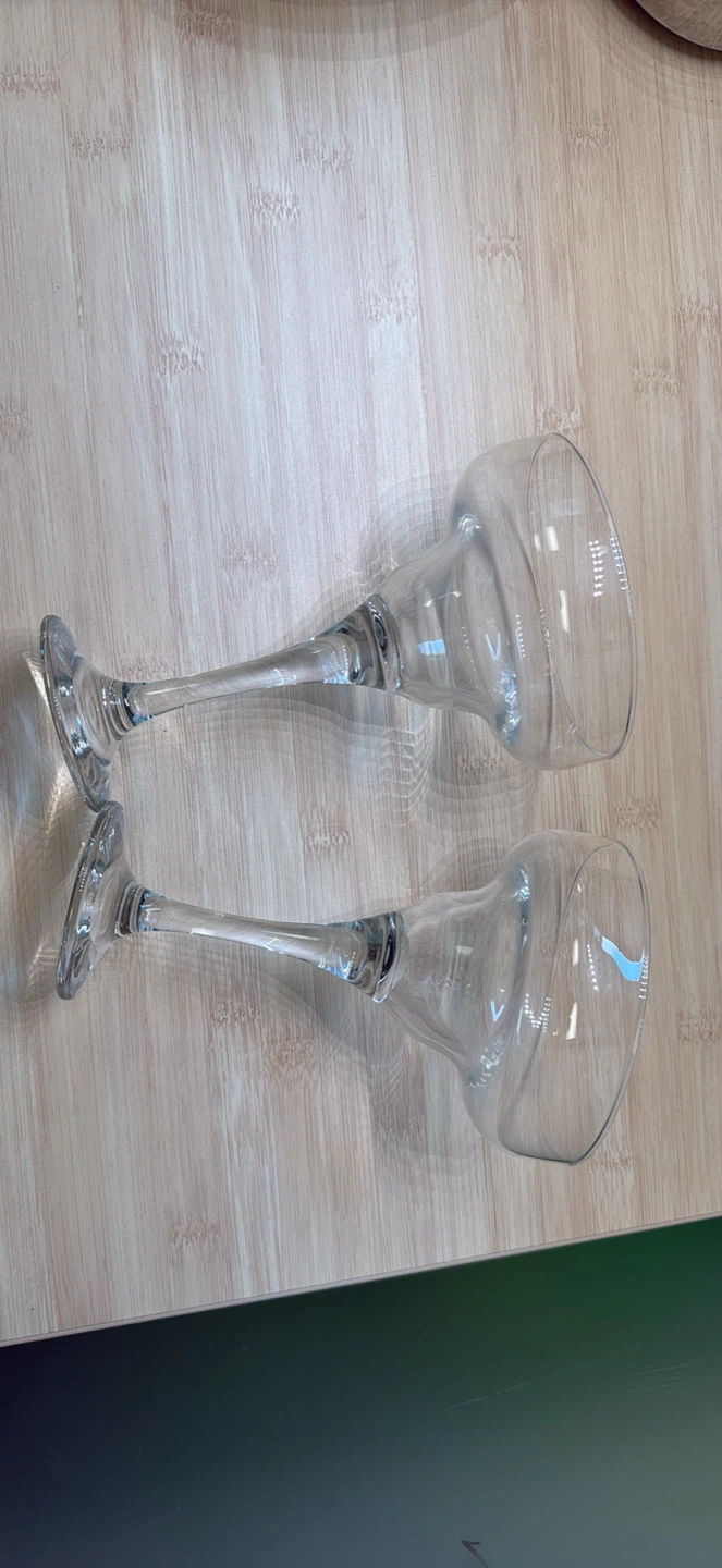 Set of 2 Clear Martini Glasses - photo 2