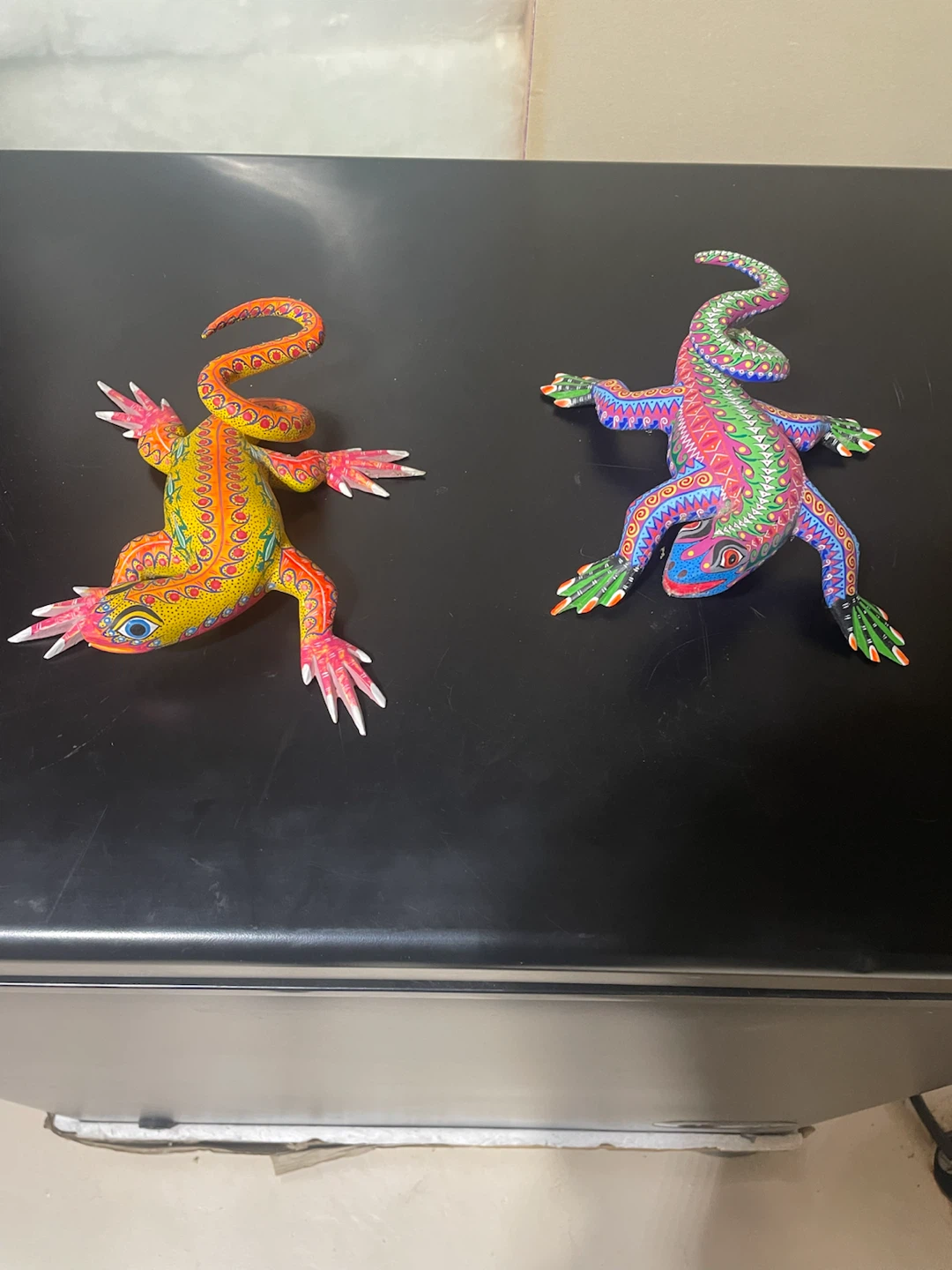 Hand-Painted Wooden Lizards (Set of 2) - Oaxaca Folk Art - photo 3