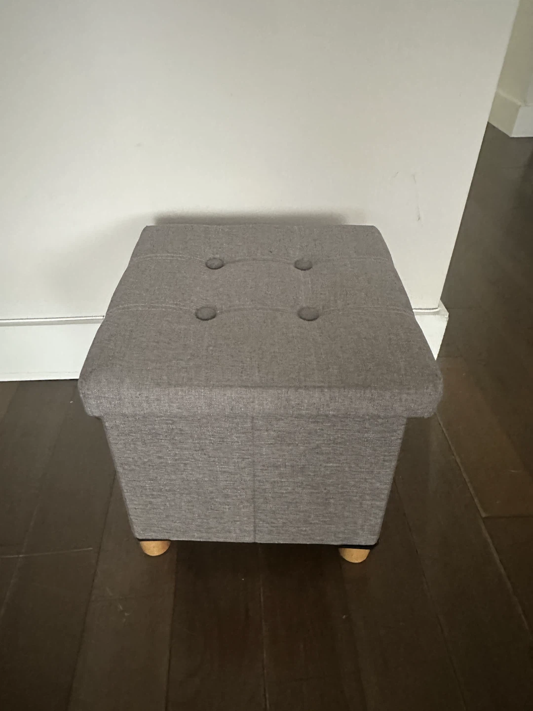 Gray Storage Ottoman