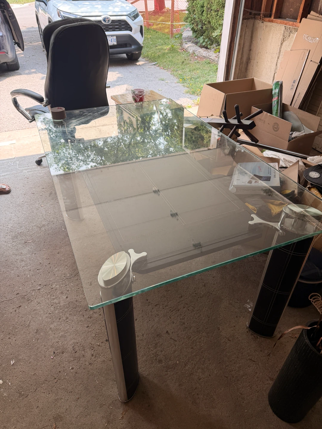 Glass and Chrome Desk dining - photo 2