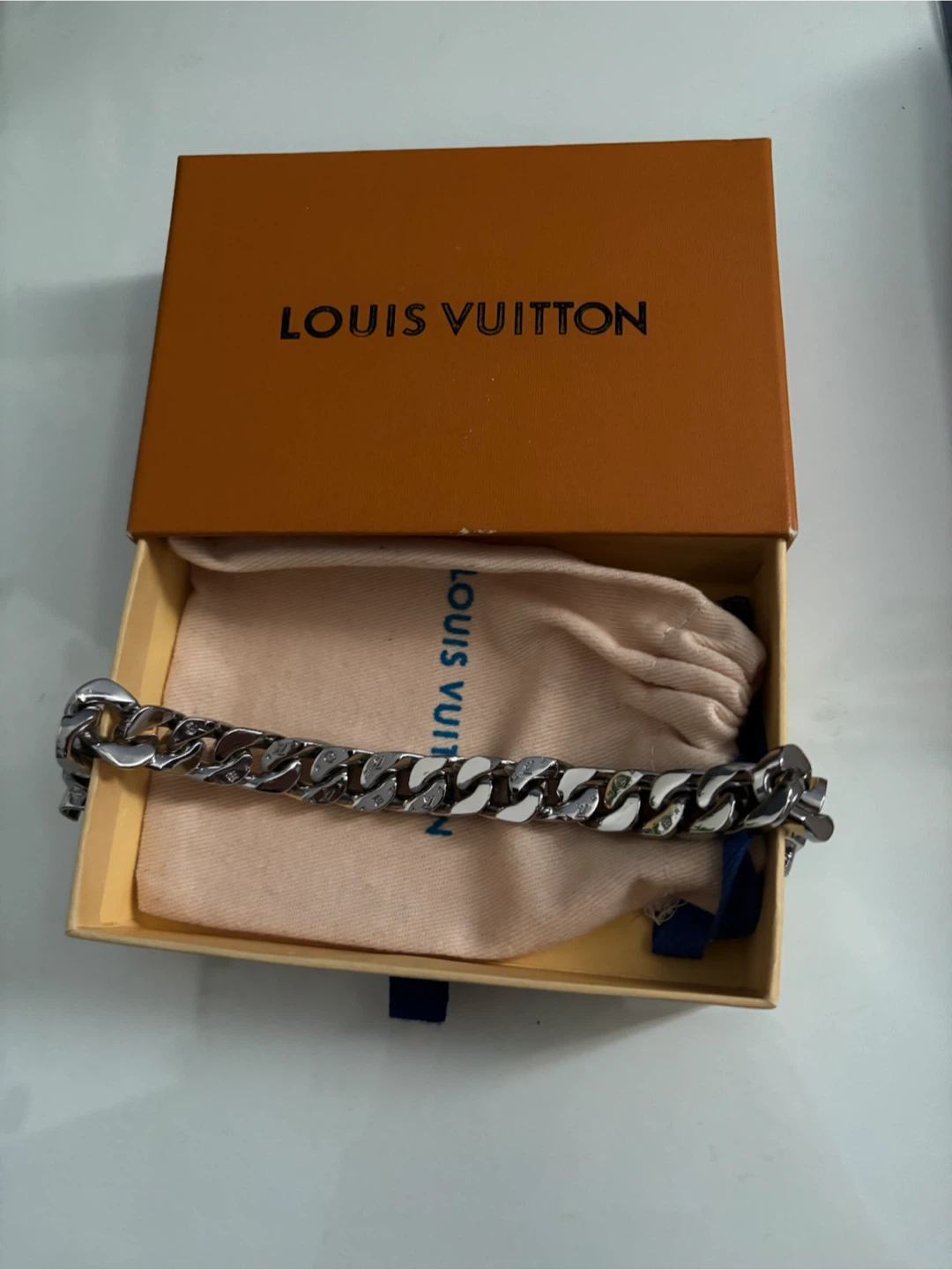 Louis Vuitton Silver Chain Bracelet