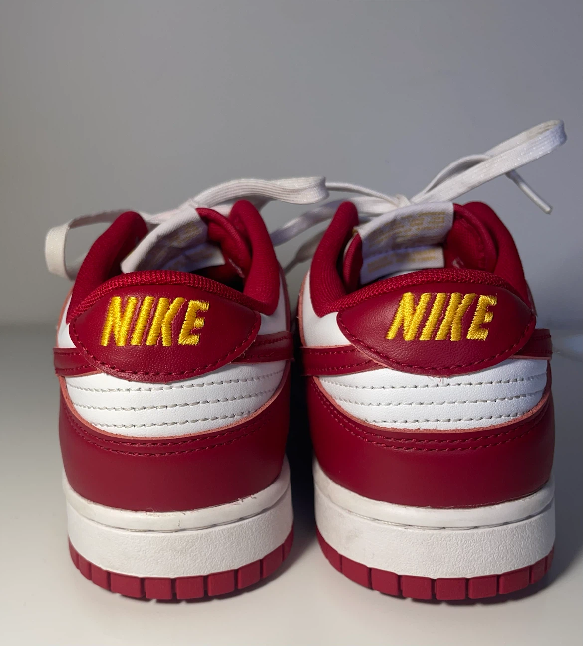 Nike Dunk Low Red White Size 8.5 Men – Like New - photo 4