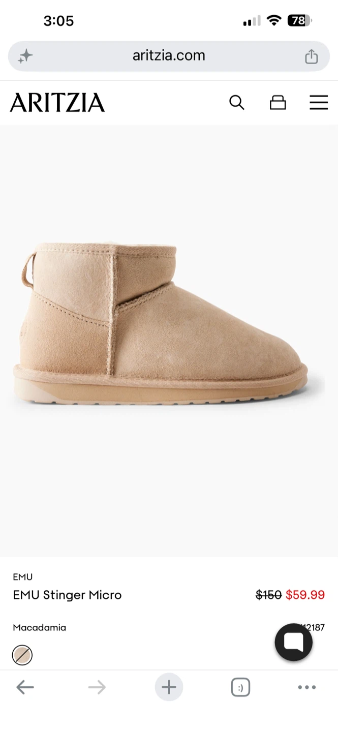 (NEW) EMU Stinger Micro Boots W9