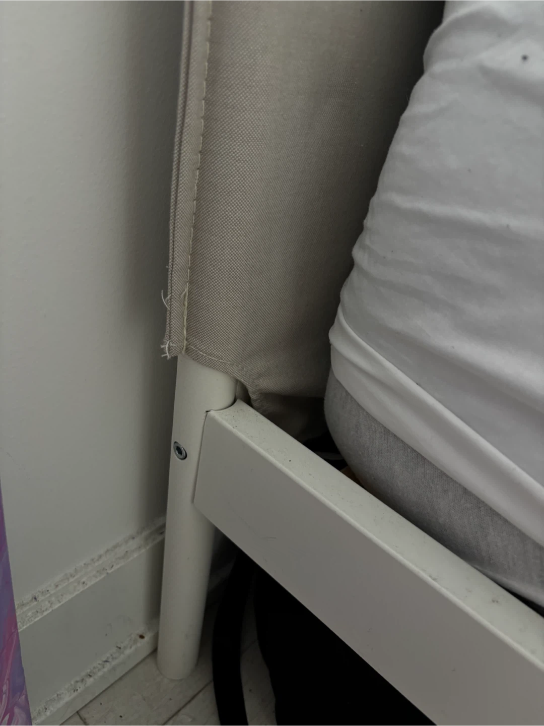 IKEA KLEPPSTAD Queen Bed Frame - White/Vissle Beige - photo 5