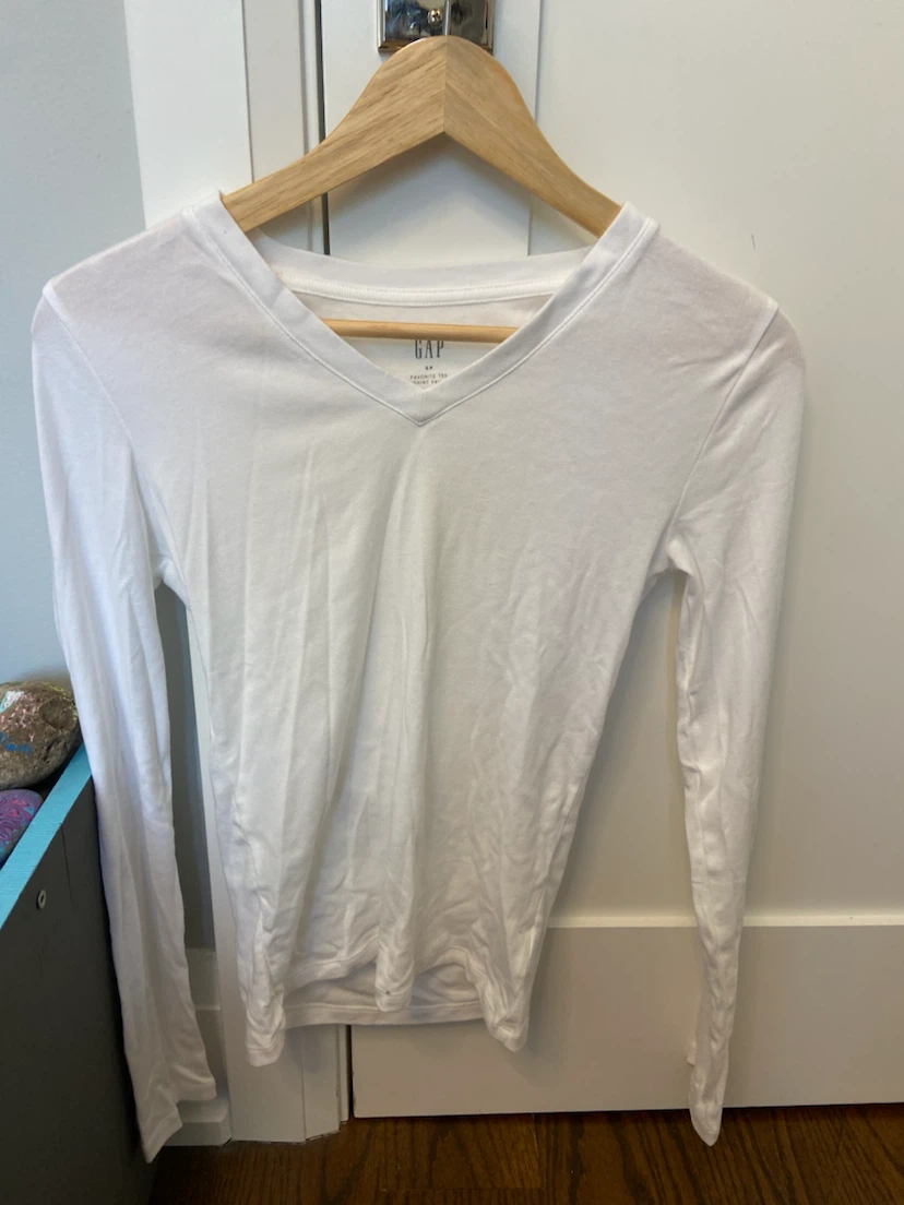 GAP White Long Sleeve T-Shirt - photo 2
