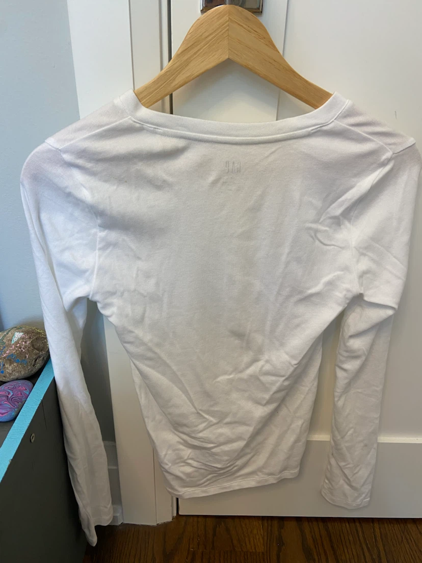 GAP White Long Sleeve T-Shirt - photo 3