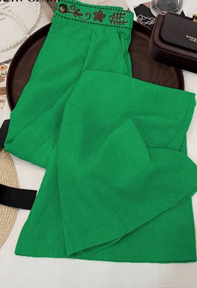 Green Wide Leg Pants size small