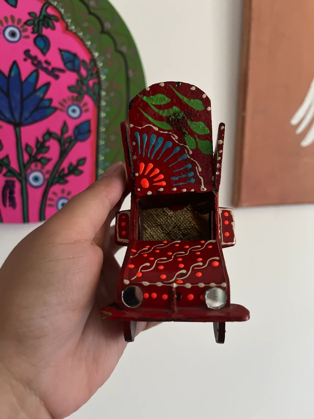 Hand-Painted Wooden Truck Decoration - photo 2
