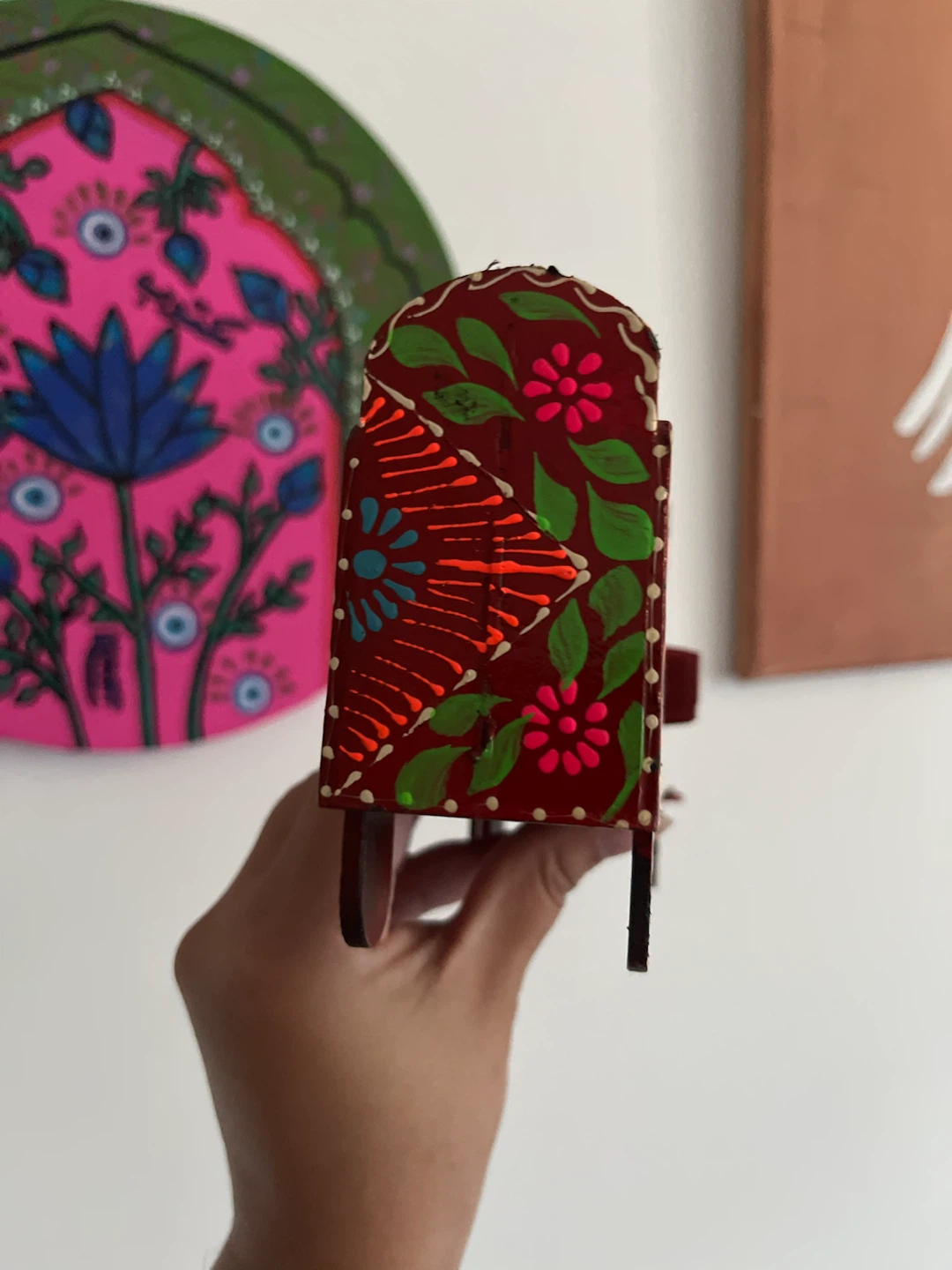 Hand-Painted Wooden Truck Decoration - photo 4