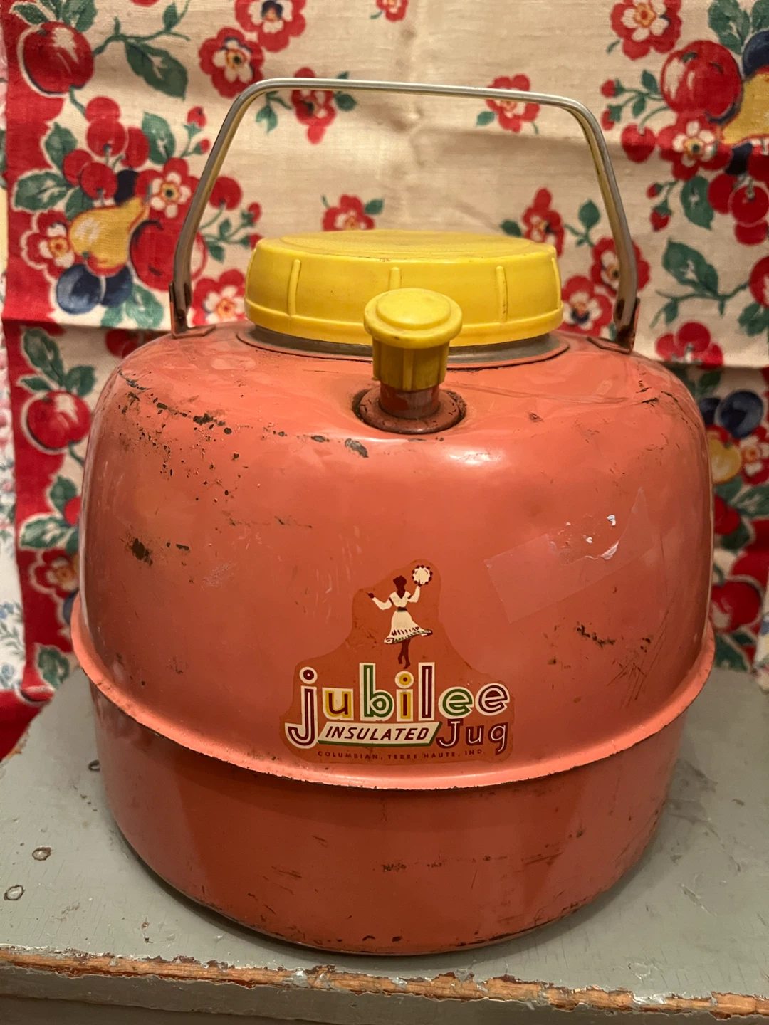 Vintage jubilee orange insulated jug