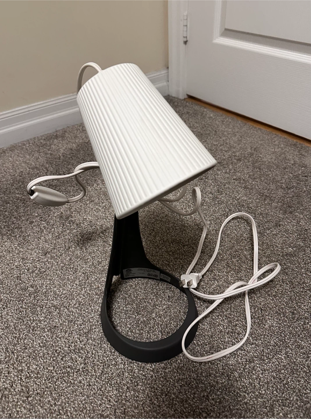 Ikea Lamp, Books and Revlon Hair Curler