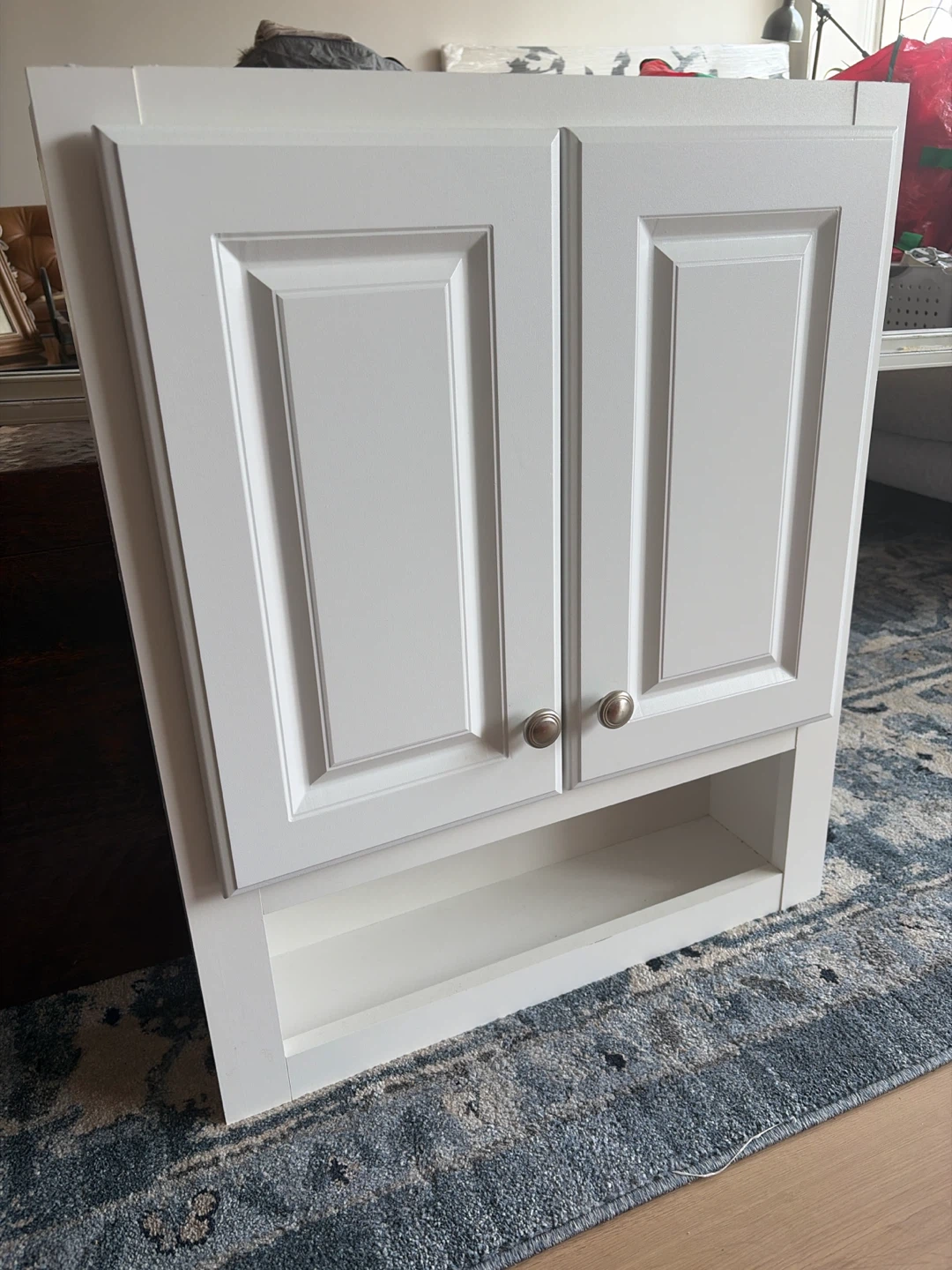 Bathroom White Storage Cabinet with Doors
