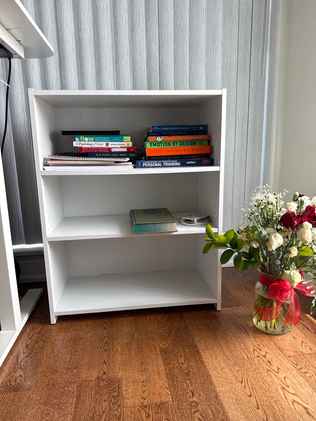 White 3-Shelf Bookshelf