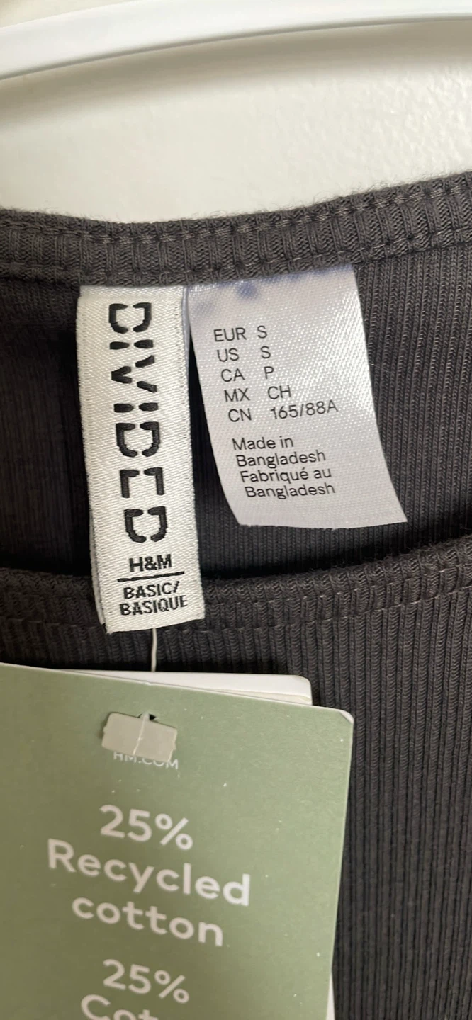 H&M Divided Cropped Long Sleeve Top - Size S - photo 4