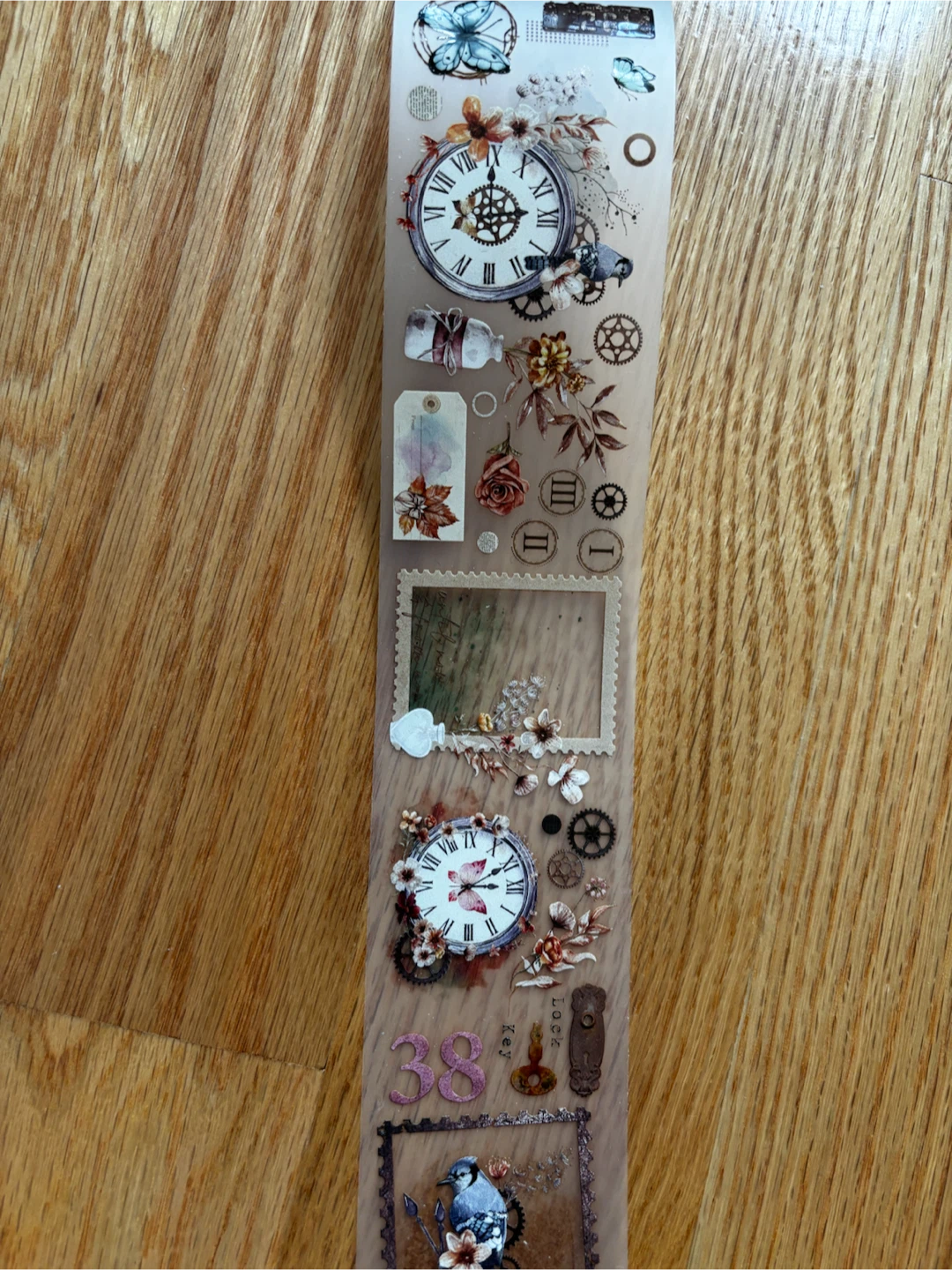 Vintage Clock and Butterfly PET Tape Loop