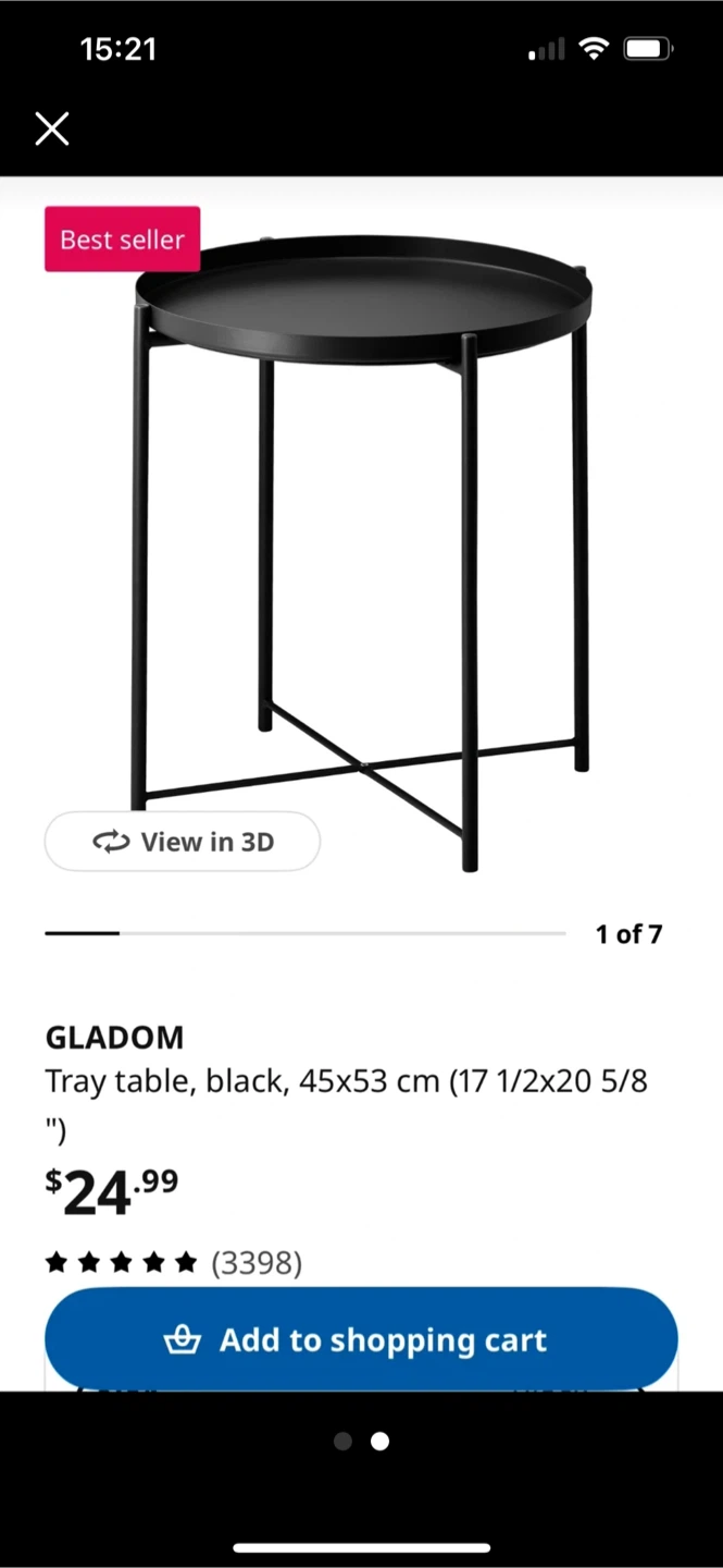 IKEA GLADOM Tray Table - photo 2