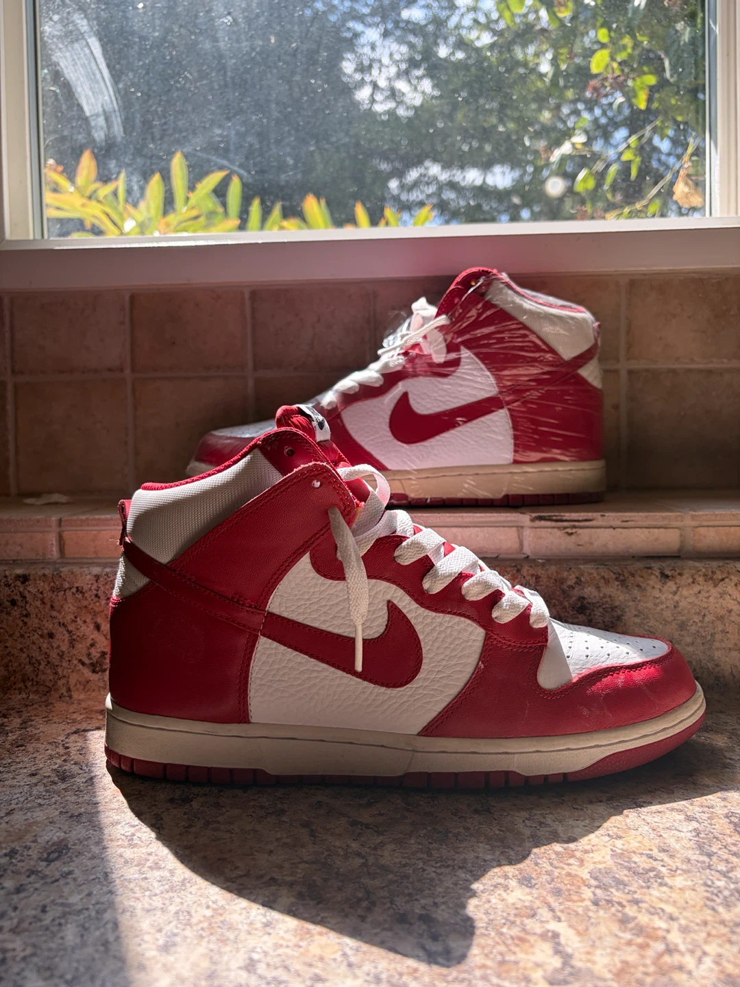 Nike Dunk High Red White Sneakers
