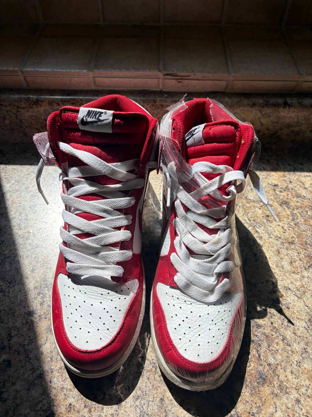 Nike Dunk High Red White Sneakers - photo 4