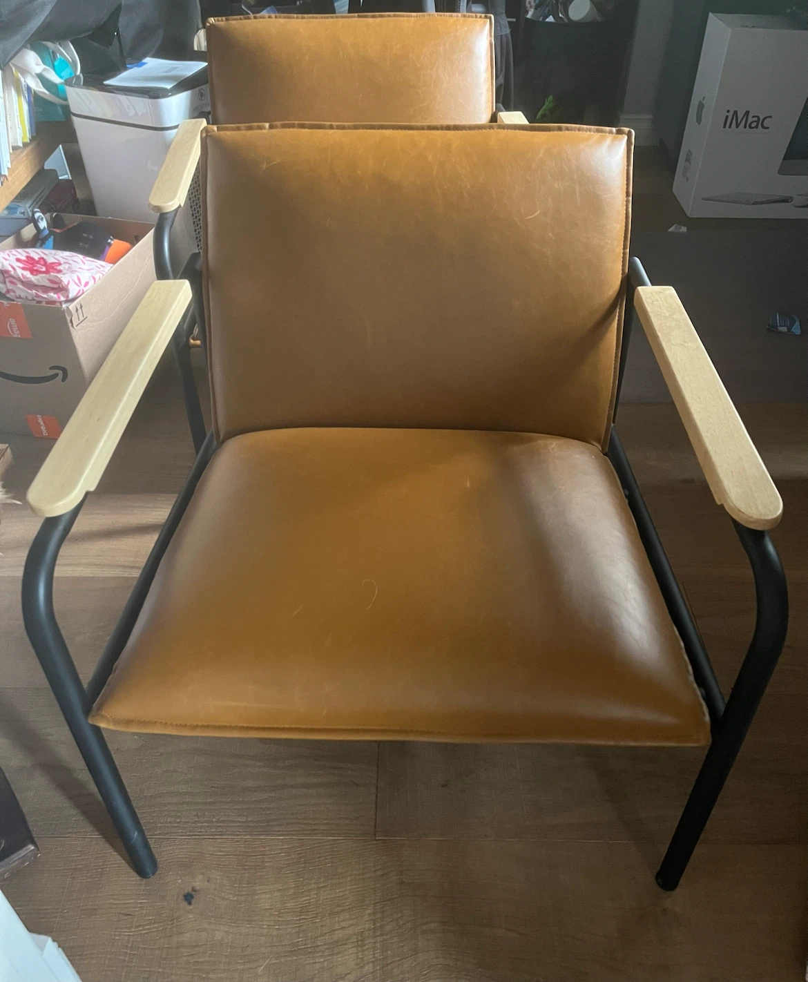 Three Vegan Leather MCM chairs $10 each