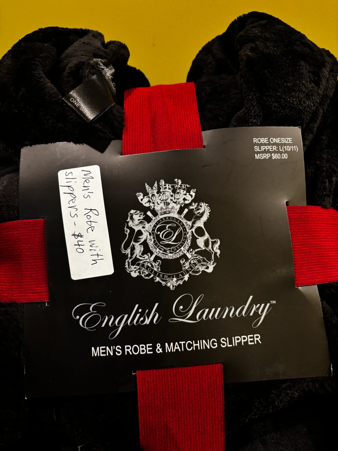 English Laundry Robe and Slippers Set - photo 5