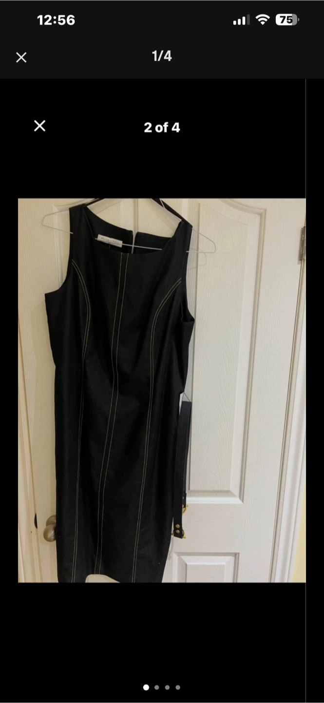 Melanie Lyne Black Sleeveless Dress Size 12