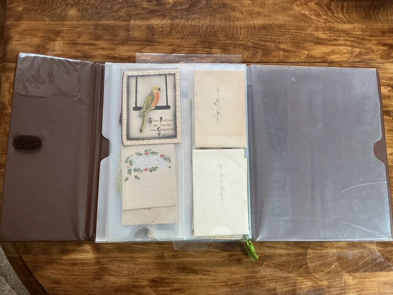 Lots O’ Antique & Vintage Greeting Cards In A Binder