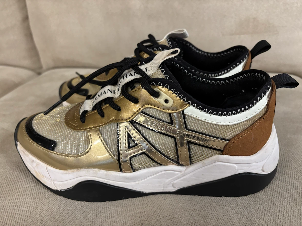 Armani Exchange Gold Sneakers - photo 3