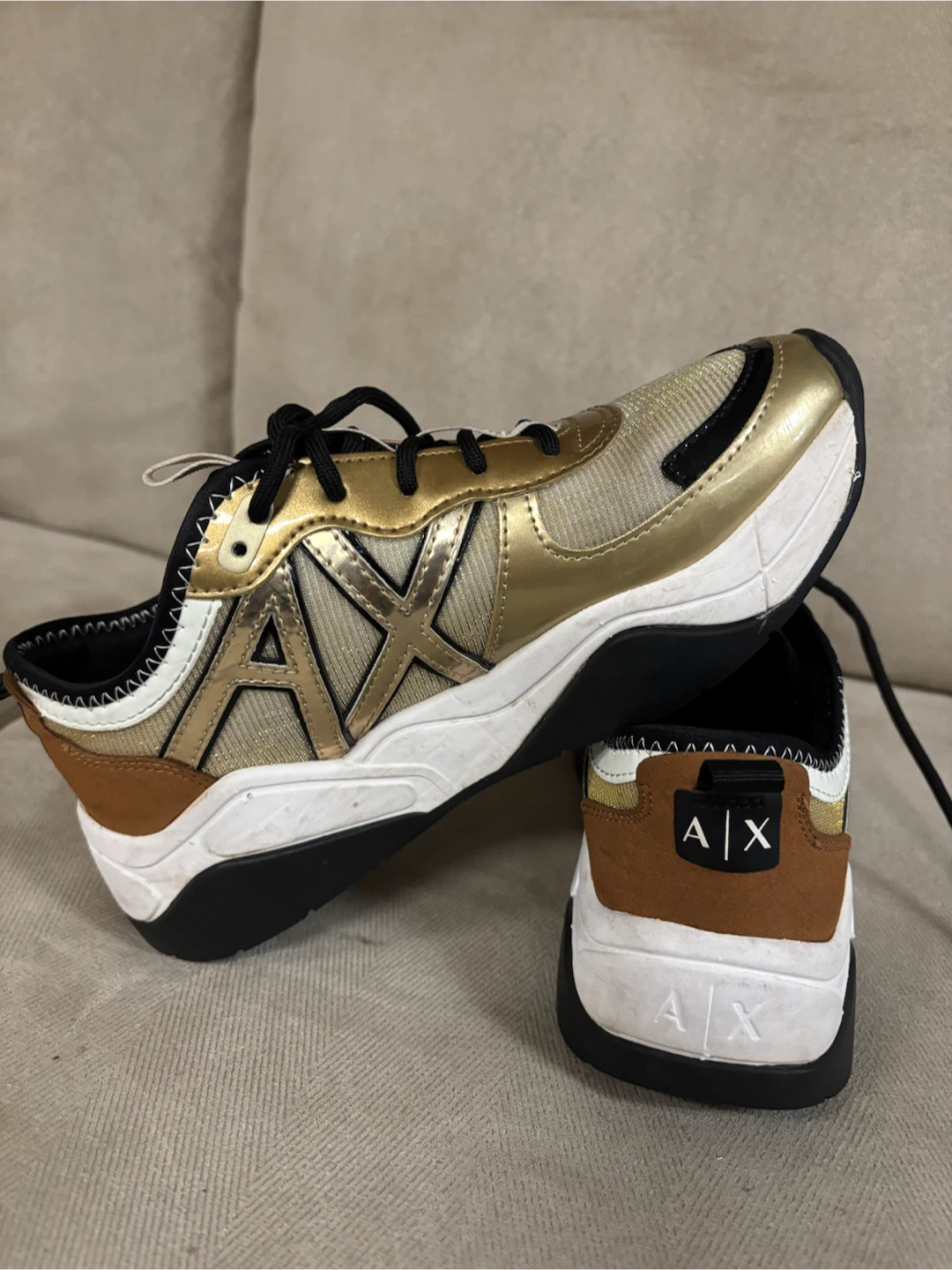 Armani Exchange Gold Sneakers - photo 5