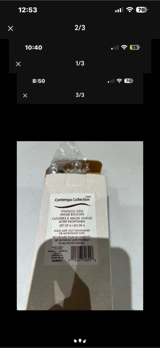 Contempo Collection Stainless Steel Amuse Bouche Spoons Set of 6 - photo 2