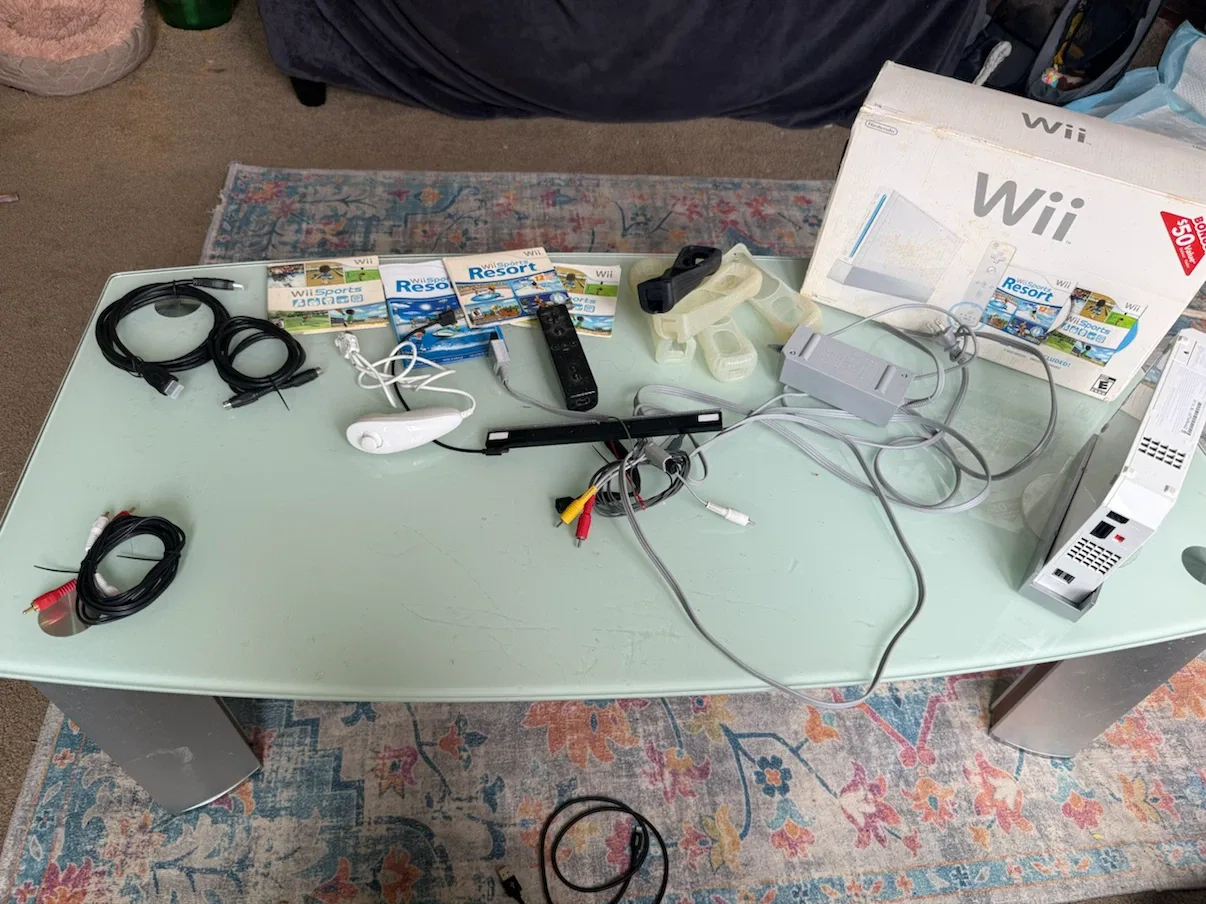 Nintendo Wii Console with Games and Accessories