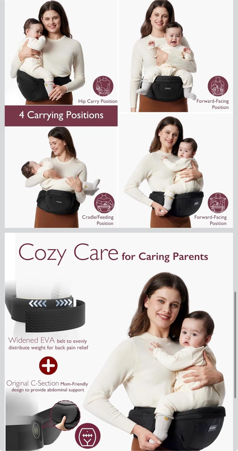 Momcozy Hip Seat Baby Carrier - photo 2