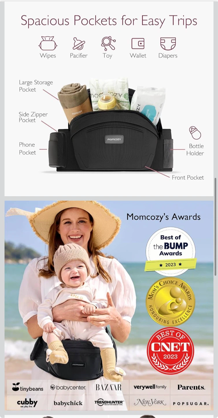 Momcozy Hip Seat Baby Carrier - photo 5