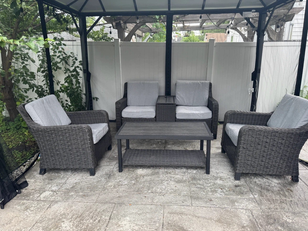 Outdoor Wicker Furniture Set with Cushions - photo 2