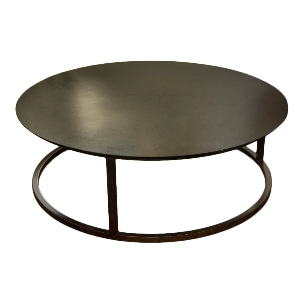 Restoration Hardware round metal coffee table - photo 3
