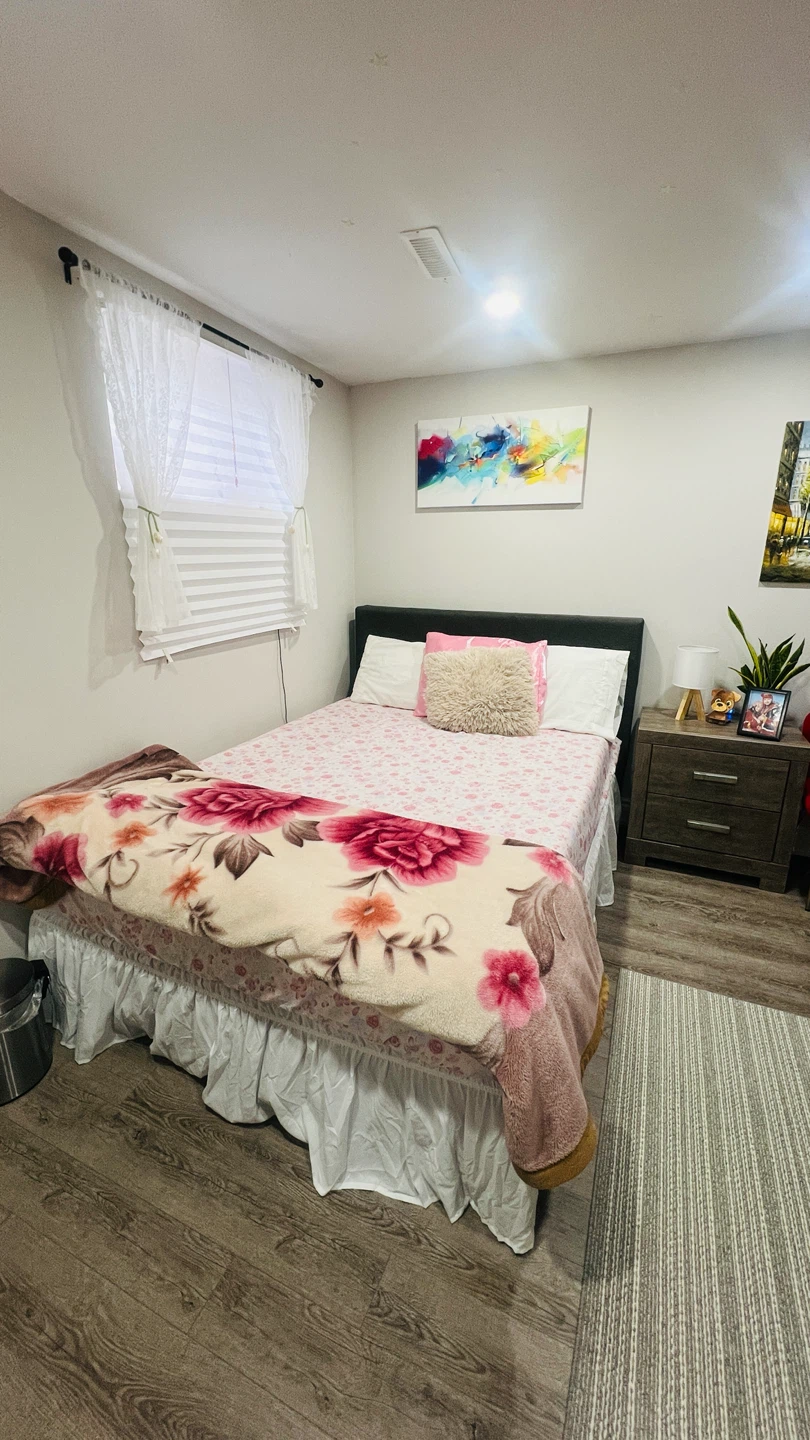 Full size Bed Frame with Headboard and memory foam mattress