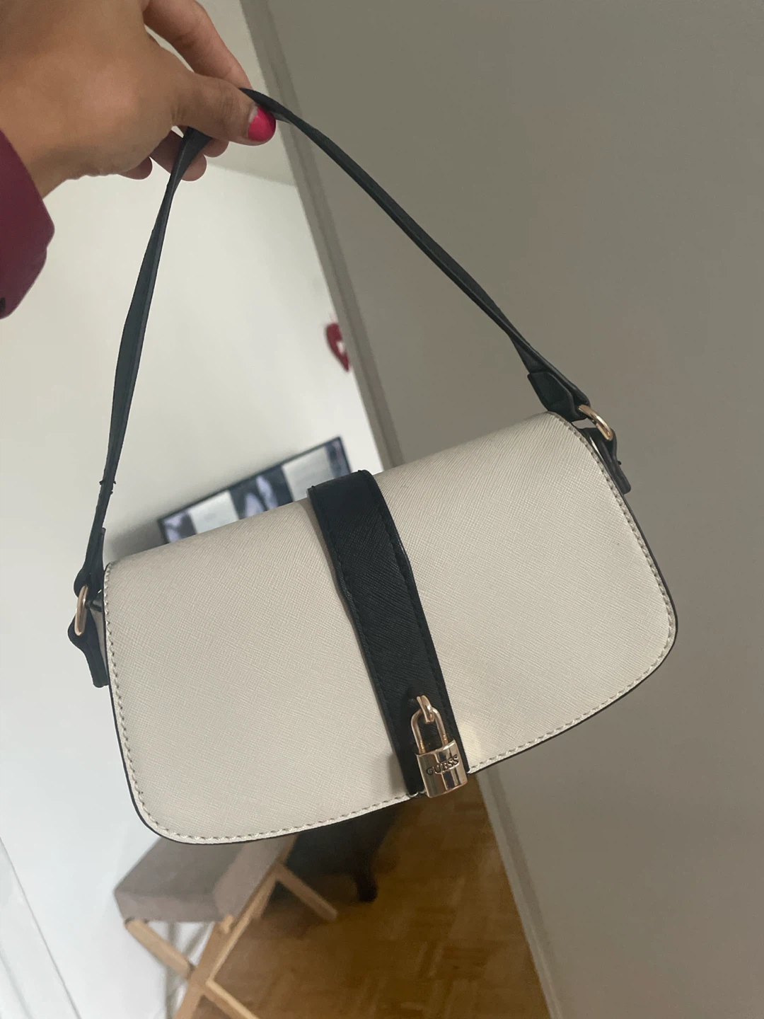 Guess Shoulder Bag with Lock Detail