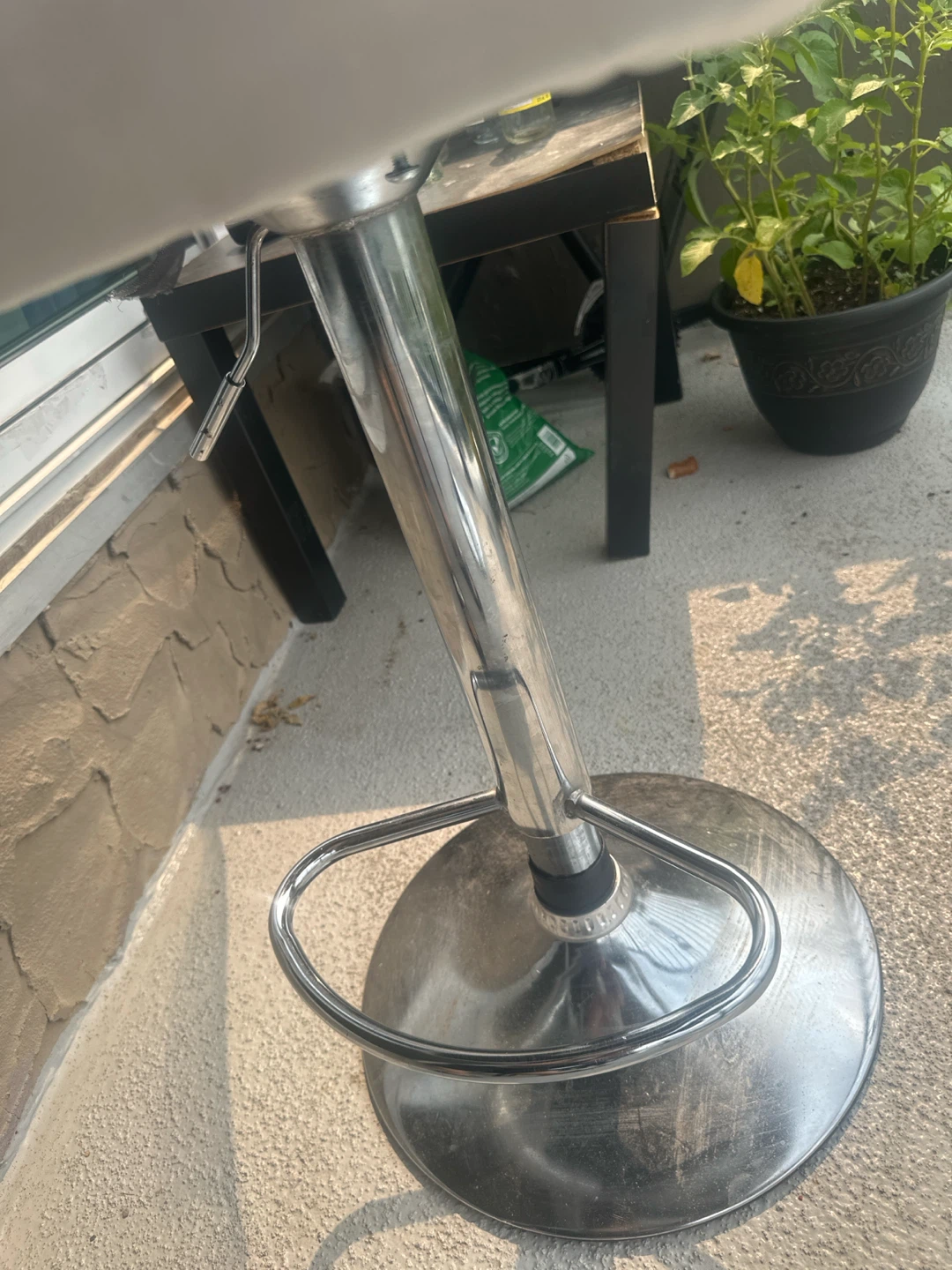 White Faux Leather Bar Stool - photo 3