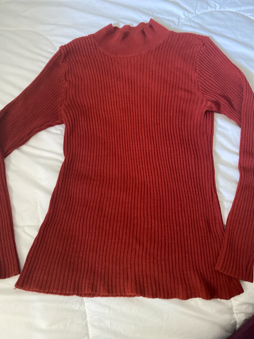 LORCH Ribbed Mock Neck Sweater - Large
