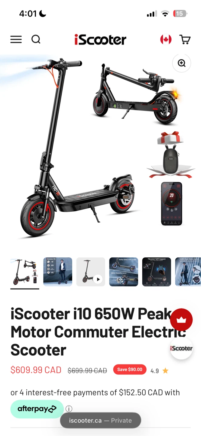 iScooter i10 Electric Scooter - photo 2