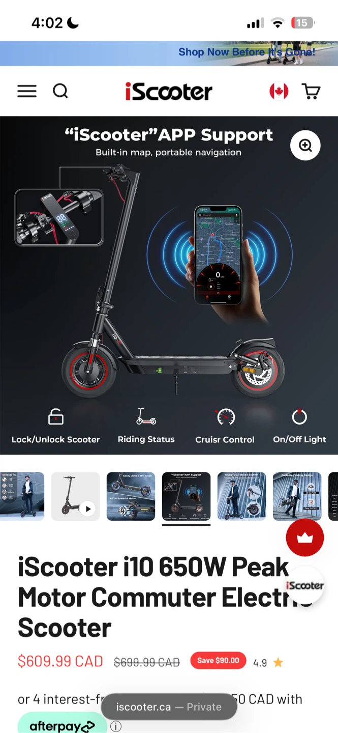 iScooter i10 Electric Scooter - photo 4