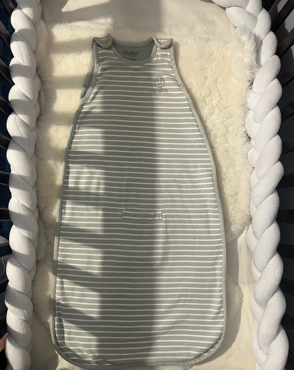 Woolino Sleep Sack 2-24 Months ( sage and beige)